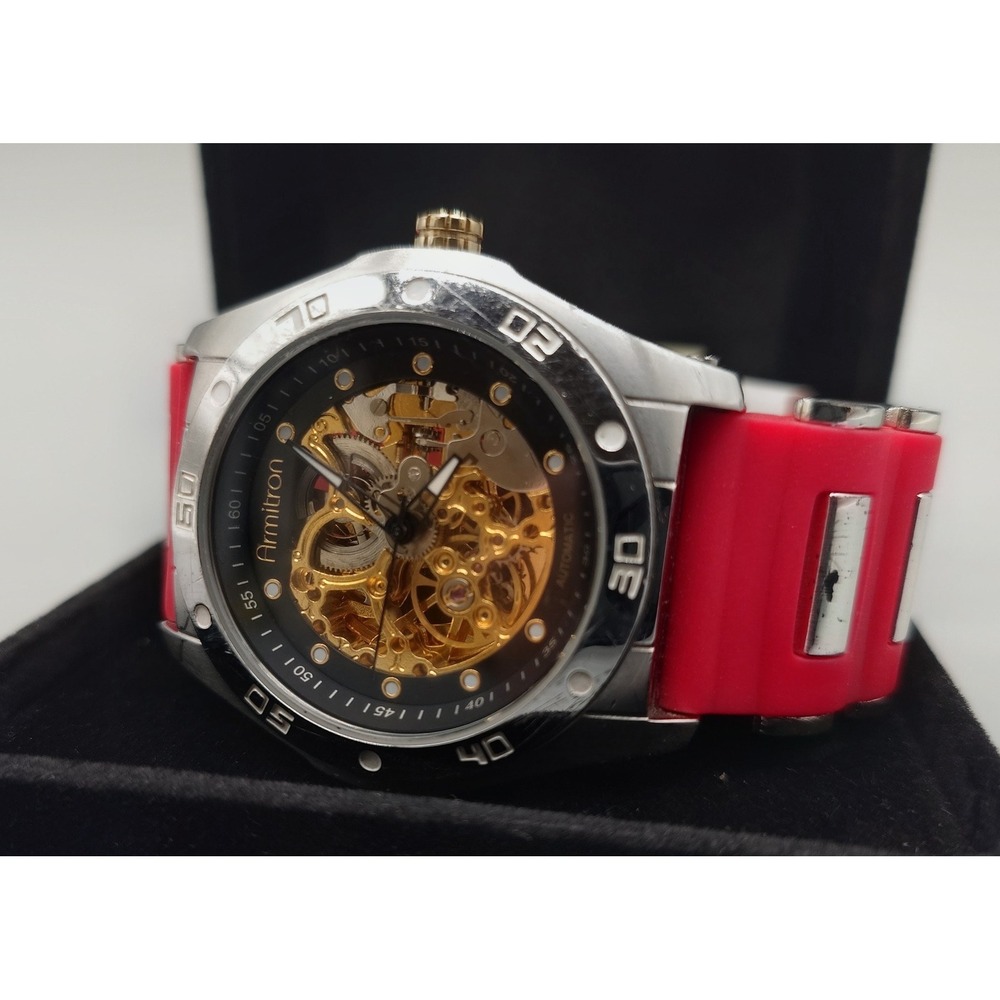 Armitron Skeleton Dial Automatic Watch Red GNH021619
